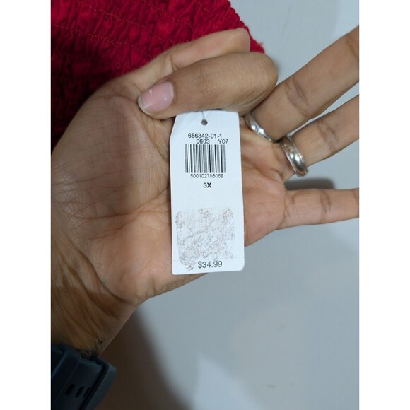 NWT Old Navy Top Women Plus 3X Sleeveless Fully Mocked Red Tank - Picture 4 of 7